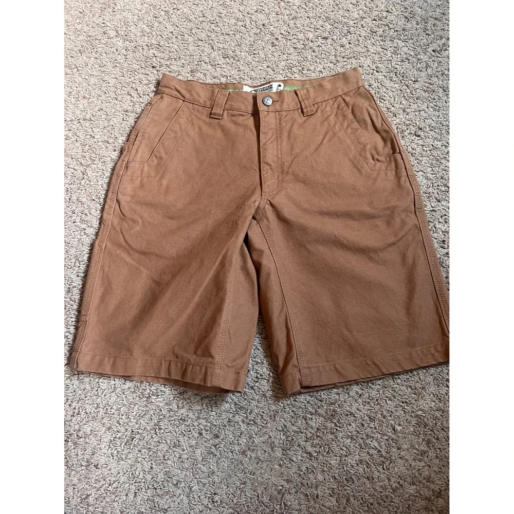 Mountain Khakis Relaxed Fit Organic Cotton Canvas Utility Shorts Brown Mens 31